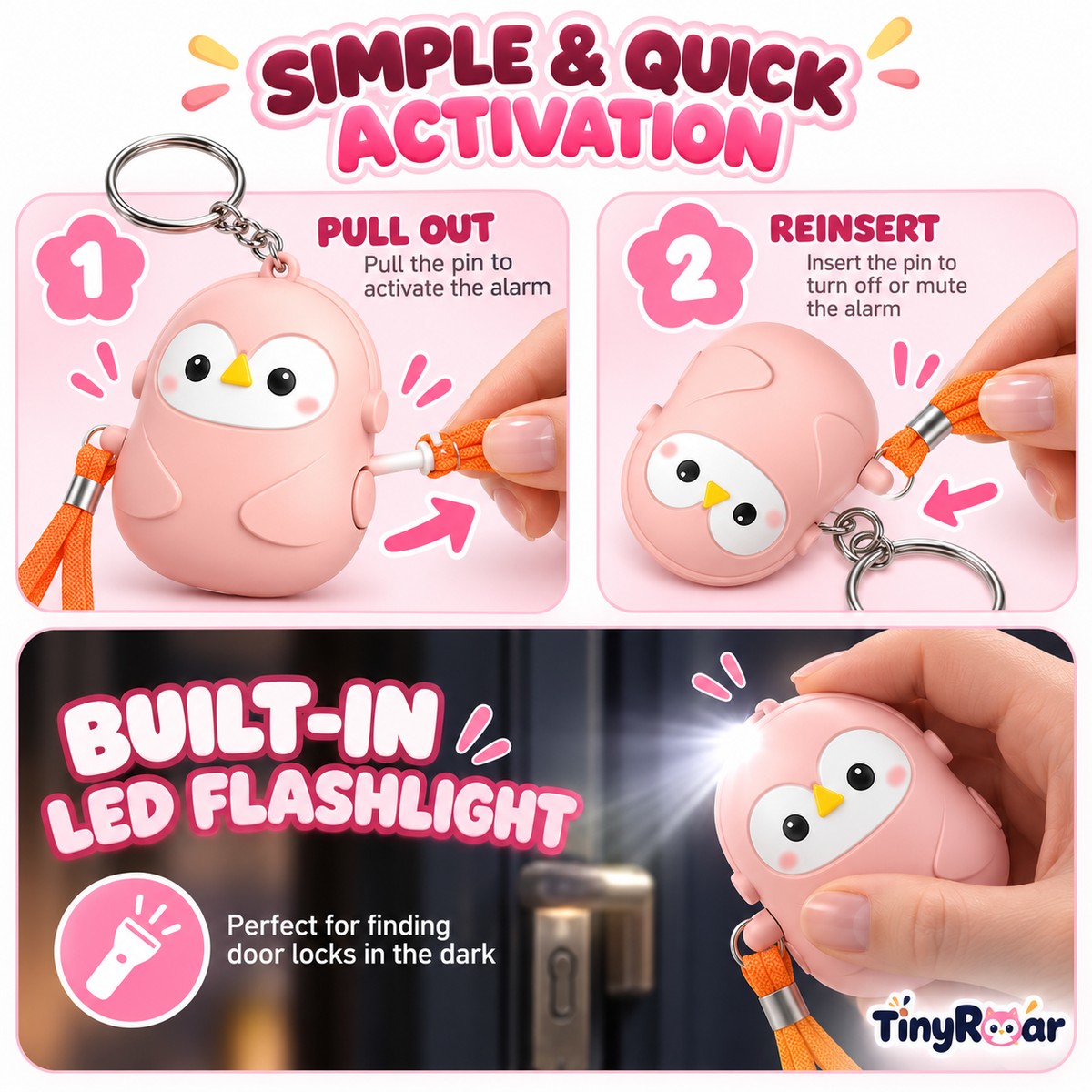 Personal Safety Alarm Keychain